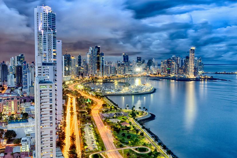 Panama City Skyline at dusk