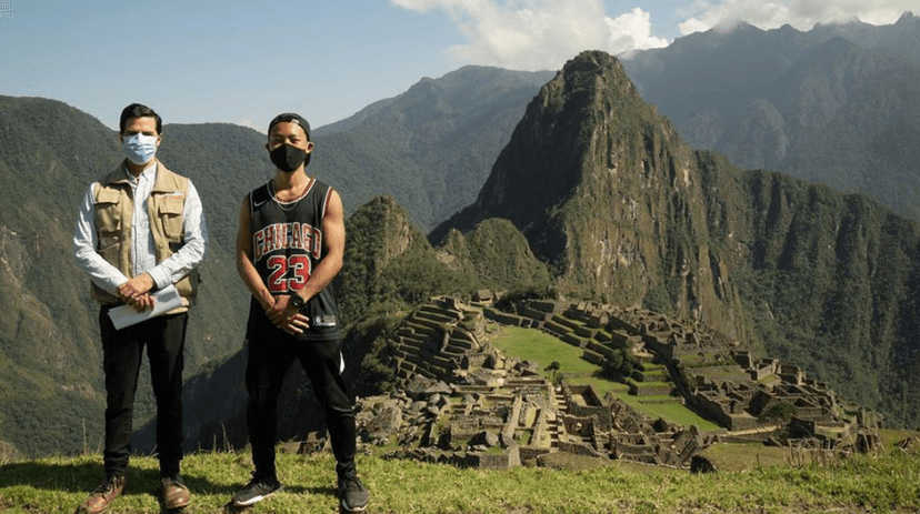 Japanese tourist Jesse Katayama enjoyed a private tour of Machu Picchu and became the first person to visit it after lockdown ©Jesse Katayama/Instagram