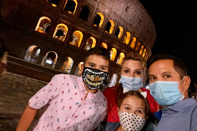 The Morrison family visit the Colosseum in Rome © Matthew Morrison