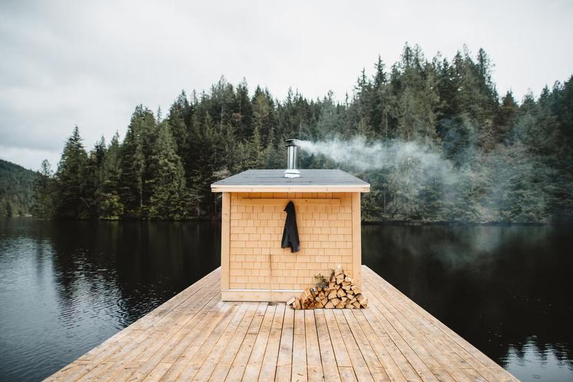 Guests can watch the water as they soak in the Finish-style sauna © Nathaniel Atakora