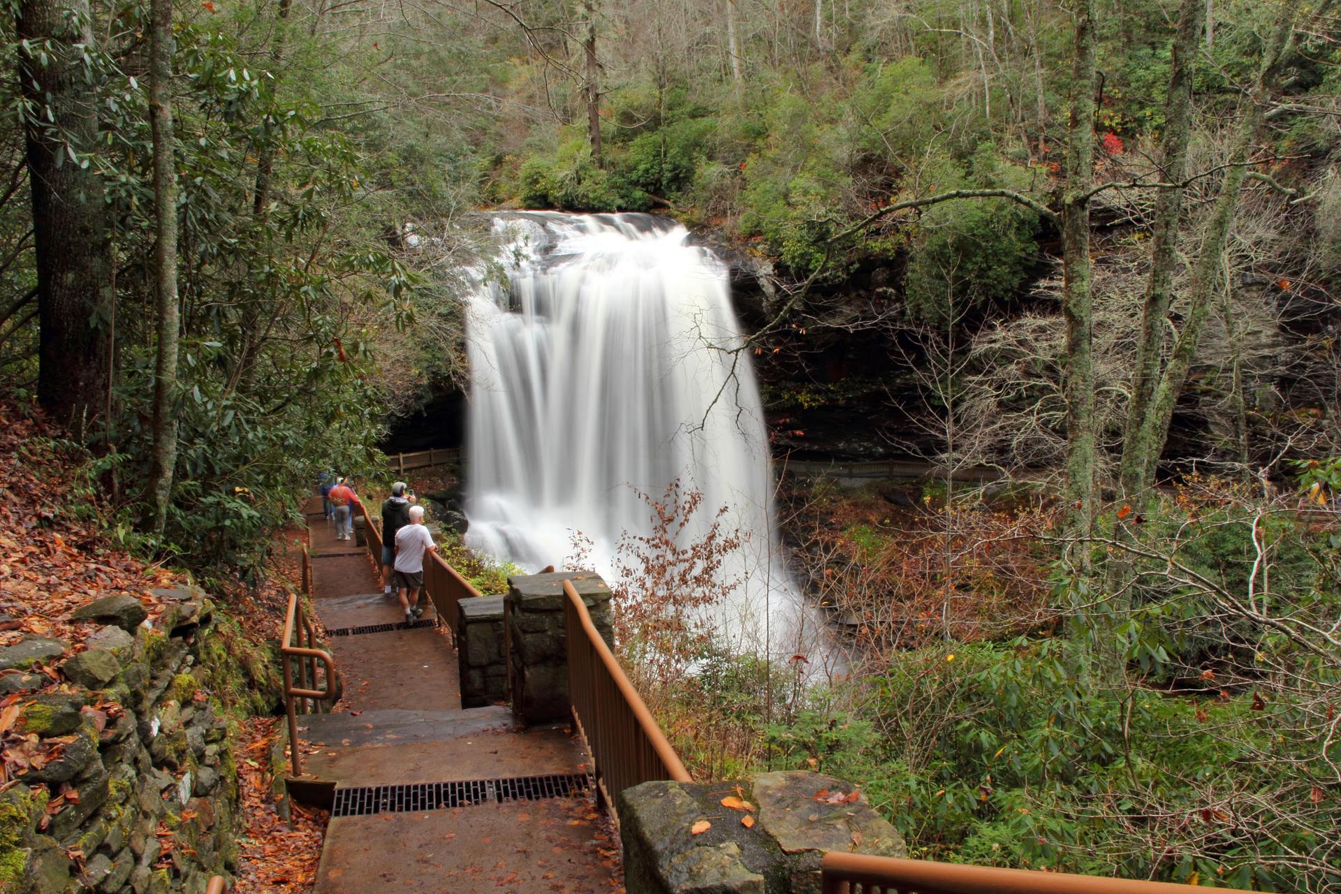 Dry Falls in the Nantahala National Forest, North Carolina