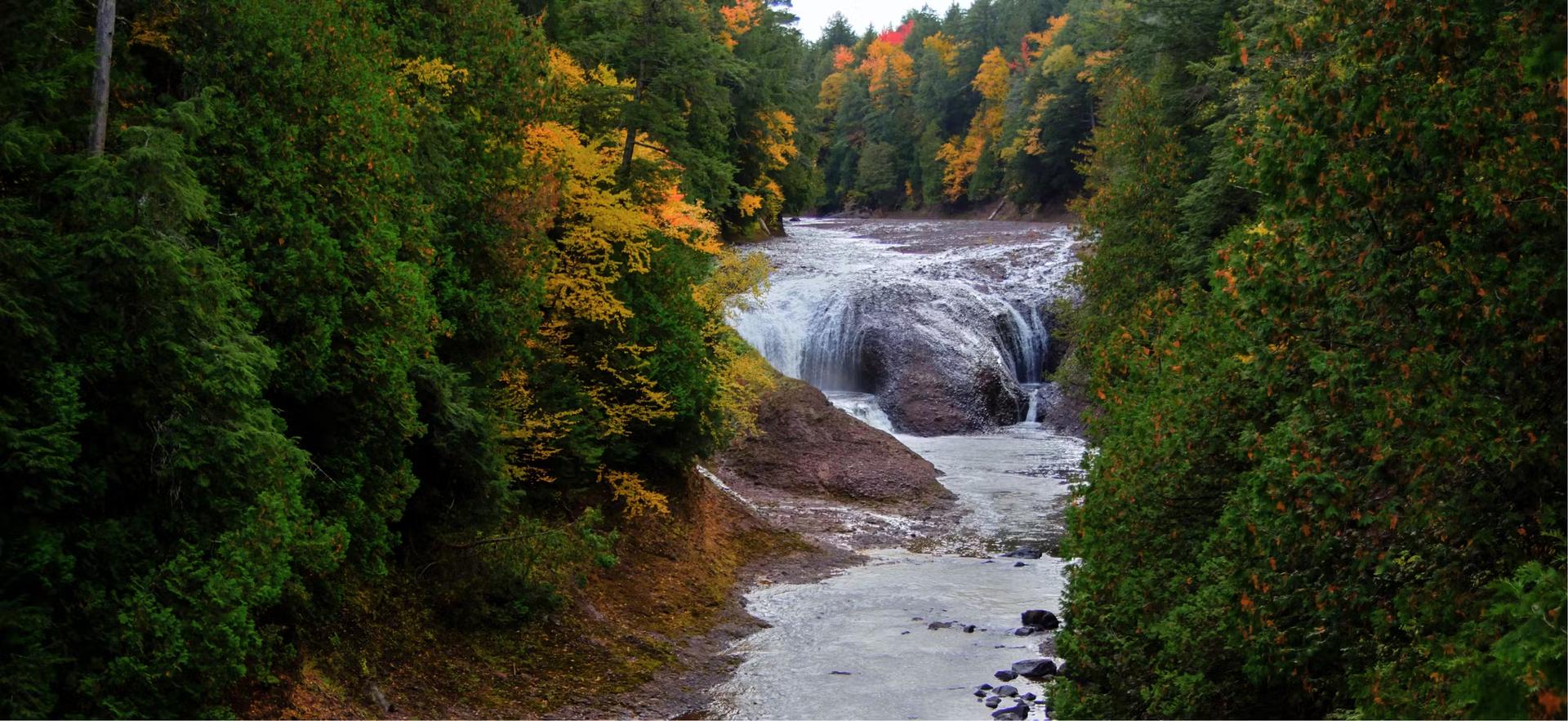 Potawatomi Falls In The Ottawa National Forest In Michigan's Upper Peninsula.