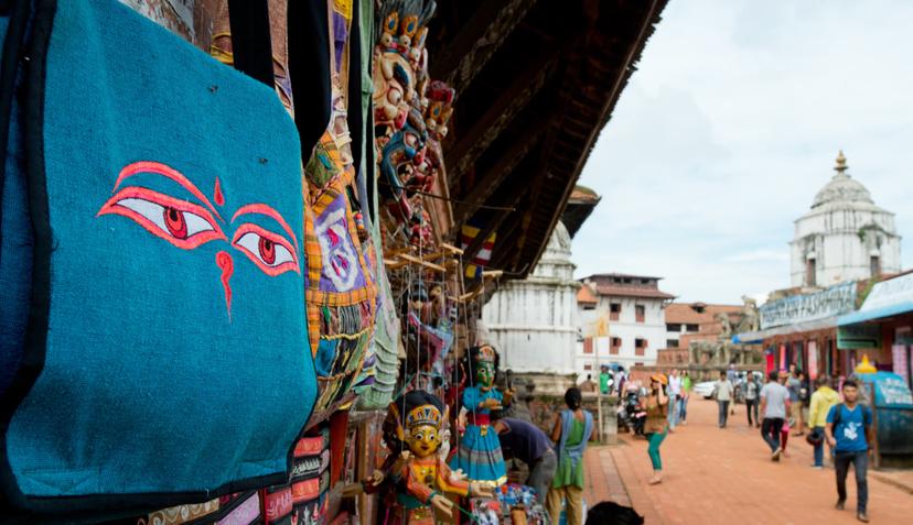 narrow street at Kathmandu market