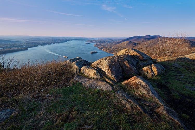 A view of the Hudson River from Storm King Mountain, New York. Image by Michael Neil O'Donnell / Moment Open / Getty Images