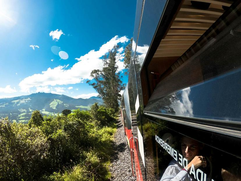 Glide along the tracks winding through the Avenida de los Volcanes with Tren Ecuador © Jonny Bierman / Lonely Planet