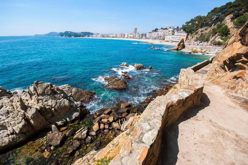 Lloret de Mar seen from the famous and pintoresto path along the coast "Cami de Ronda". Catalonia.Spain