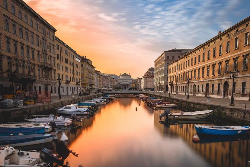Trieste's Canal Grande at sunrise © Filippo Ferraro / Shutterstock