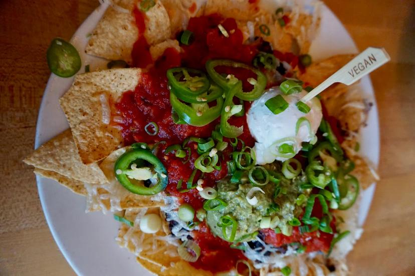 You'll be fully loaded after a plate of the vegan nachos at Garden Grille © Lola Méndez / Lonely Planet