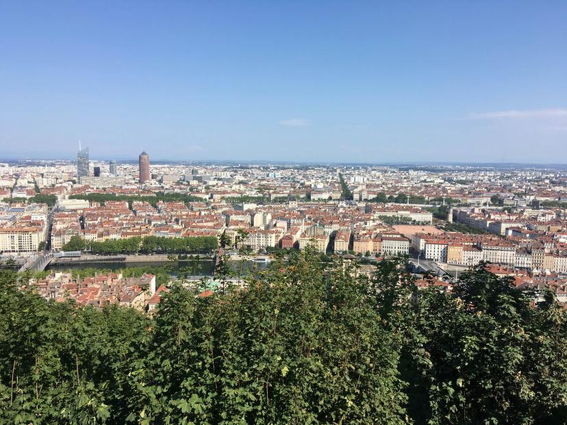 Lyon seen from the viewpoint in front of Basilique Notre Dame de Fourvière © Claire Naylor / Lonely Planet