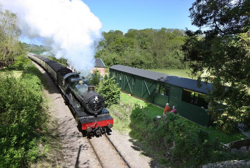 Spot vintage steam trains from this railway carriage getaway in Somerset