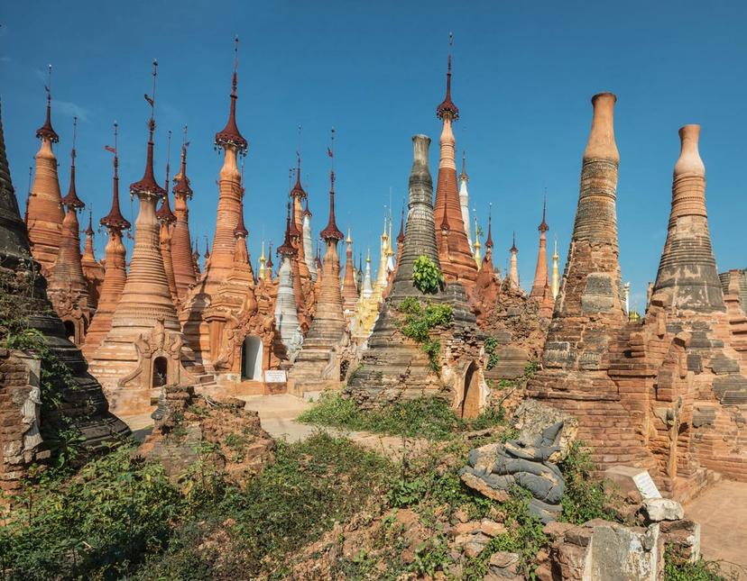 See how nature has grown around thousands of Buddhist stupas in Myanmar 