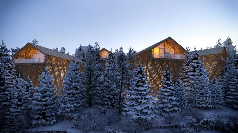 Spend the night in a treehouse cabin above the Alpine forests of Austria