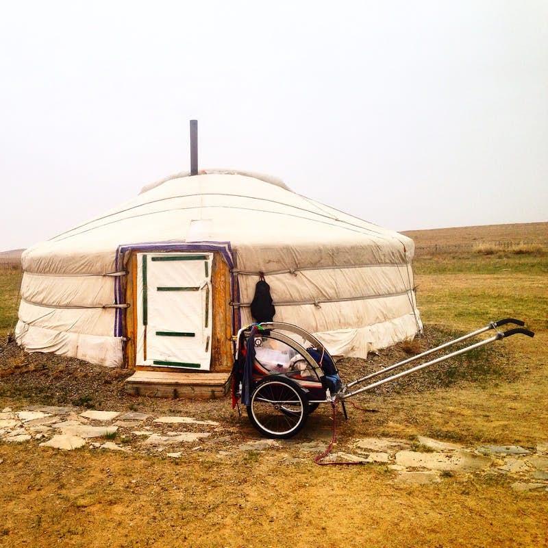 Mongolia is one of the countries that Angela has trekked through. 